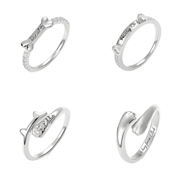 Sterling silver pet ring for animal lovers