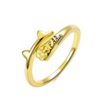 Embrace Your Feline Bond – Custom Cat Wrap-Around Ring with Ears – For Cat Lovers Near and Far - Image 2