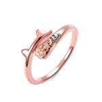 Embrace Your Feline Bond – Custom Cat Wrap-Around Ring with Ears – For Cat Lovers Near and Far - Image 3