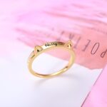 Embrace Whimsy and Grace – Custom Cat-Eared Name Ring – A Cherished Treasure for Her - Image 3