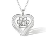 Angel wings pet paw necklace for cherished pet lovers