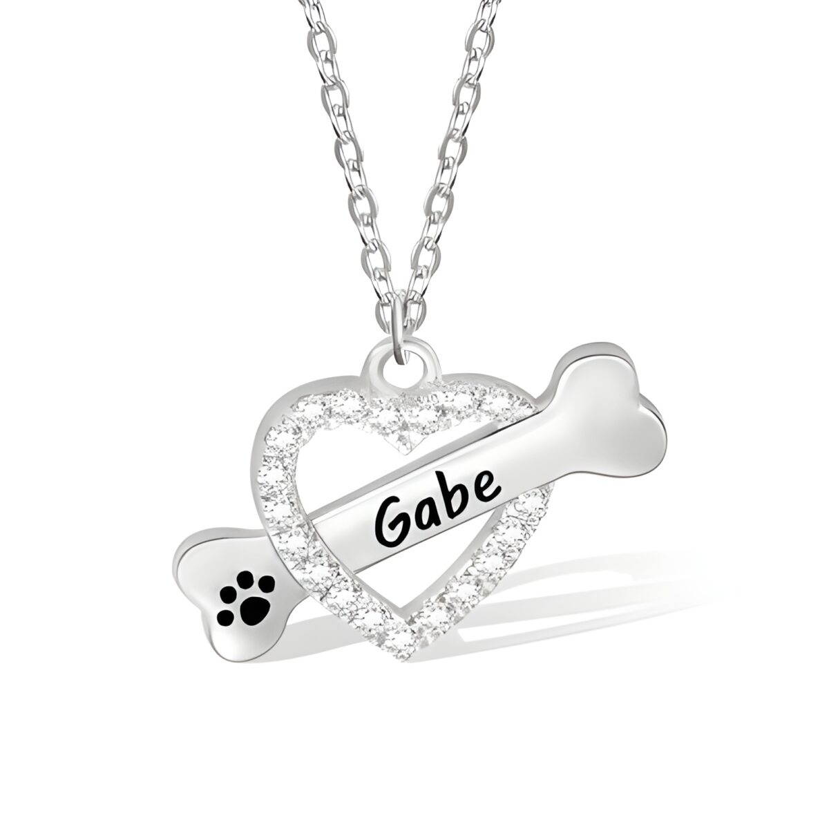 Pet love heart necklace for cherished dog lovers
