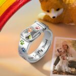 Carry Their Love Forever – Custom Pet Memory Ring with Rainbow Paw Print – For Cherished Pet Lovers - Image 3