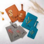 Carry Your Story in Bloom – Custom Birth Flower Passport Holder & Luggage Tag Set – For the Woman Who Travels with Heart - Image 2