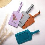 Carry Your Story in Bloom – Custom Birth Flower Passport Holder & Luggage Tag Set – For the Woman Who Travels with Heart - Image 4