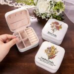 Embrace Timeless Elegance – Custom Birth Flower Jewelry Box – A Cherished Treasure for Mom and Grandmom - Image 2