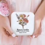 Embrace Timeless Elegance – Custom Birth Flower Jewelry Box – A Cherished Treasure for Mom and Grandmom - Image 6
