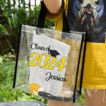 Celebrate New Beginnings – Custom Clear Graduation Tote Bag – For Proud Class of 2024 Graduates and Loved Ones - Image 3