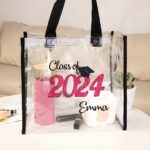 Celebrate New Beginnings – Custom Clear Graduation Tote Bag – For Proud Class of 2024 Graduates and Loved Ones - Image 4