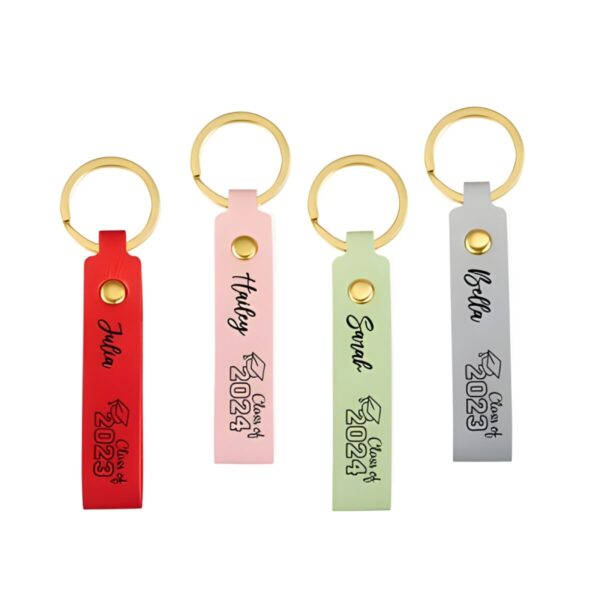 Custom name graduation keychain for celebrating achievements