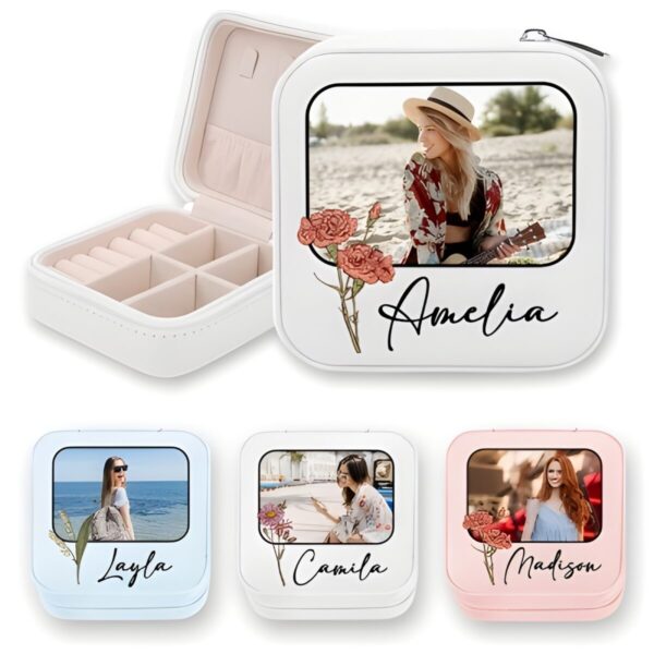 Personalized birth flower jewelry box for treasured memories