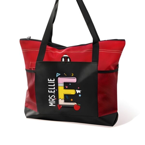Personalized teacher tote bag for daily essentials