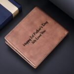 Celebrate Family Strength – Custom Leather Fist Bump Wallet – For Dad, Grandpa, or Husband's Special Day - Image 5