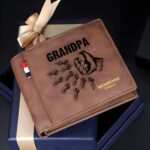 Celebrate Family Strength – Custom Leather Fist Bump Wallet – For Dad, Grandpa, or Husband's Special Day - Image 7