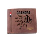 Custom leather fist bump wallet for family strength