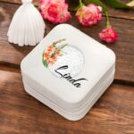 Carry Your Story – Personalized Birth Flower Golf Jewelry Box – For Her Special Moments on the Green - Image 2