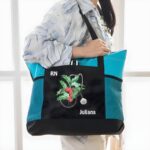Carry Confidence to Work with a Personalized Birth Flower Nurse Tote Bag – Custom Canvas Handbag with Mesh Pocket for Medical Professionals - Image 5