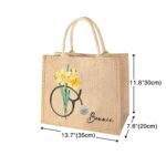 Carry Compassion with a Personalized Nurse Tote Bag – Custom Birth Flower & Stethoscope Design in Rustic Burlap - Image 7