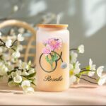 Stay Inspired with a Personalized Nurse Tumbler – Custom Birth Flower & Stethoscope Design with Bamboo Lid and Straw - Image 6