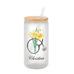 Stay Inspired with a Personalized Nurse Tumbler – Custom Birth Flower & Stethoscope Design with Bamboo Lid and Straw - Image 8