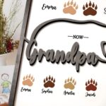 Embrace Family Bonds – Custom Wooden Bear Name Plaque – A Heartfelt Tribute for Papa and Kids - Image 5