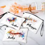Carry Your Melody – Custom Music Note Linen Cosmetic Bag – For Musicians and Music Lovers - Image 3