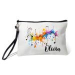 Custom music note cosmetic bag for music lovers