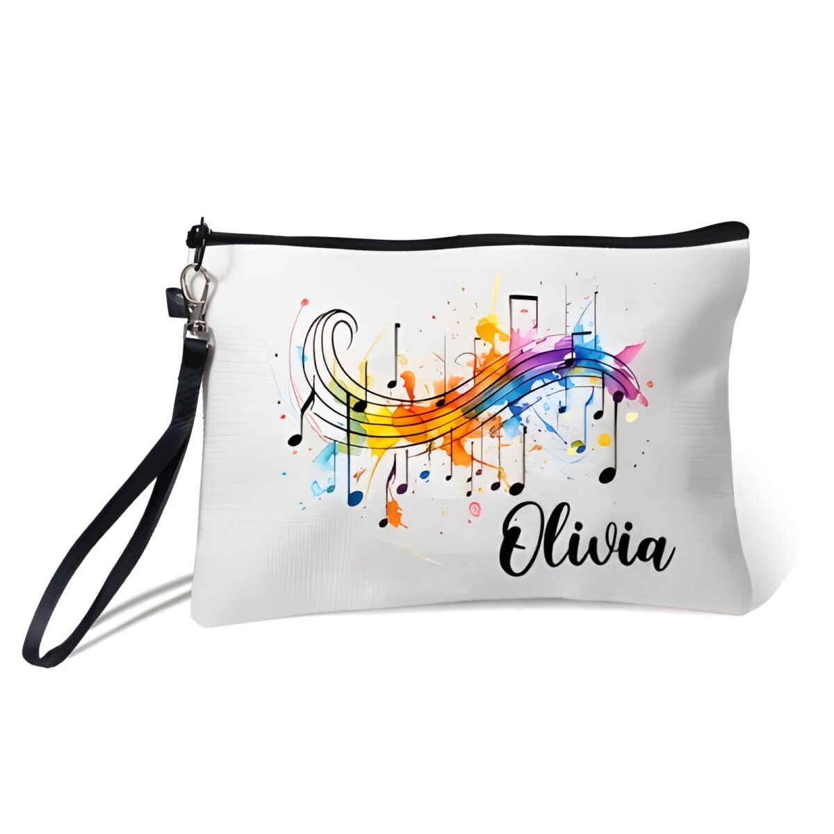 Custom music note cosmetic bag for music lovers