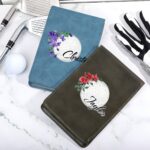 Carry Your Month's Bloom – Personalized Leather Golf Scorecard Holder – For Moms and Golf Lovers Who Treasure Every Swing - Image 3