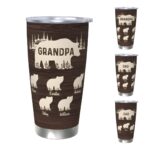 Carry Their Love Close – Custom Papa Bear Travel Tumbler – For Dad and Grandpa’s Everyday Moments - Image 2