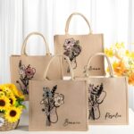 Personalized birth flower tote bag for healthcare professionals