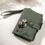 Carry Your Story – Custom Birthflower Nurse Wallet with Stethoscope – For Medical Graduates & Caregivers - Image 3
