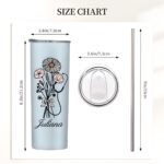 Personalized Birth Flower Stethoscope Tumbler – Stainless Steel Cup with Custom Name, Perfect Gift for Nurses and Doctors - Image 5