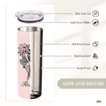 Personalized Birth Flower Stethoscope Tumbler – Stainless Steel Cup with Custom Name, Perfect Gift for Nurses and Doctors - Image 6