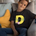 Celebrate New Beginnings – Custom Name & Initial Cotton Tee – For Kids' Special School Days - Image 6