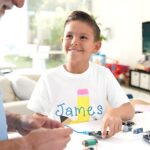 Celebrate New Beginnings – Custom Name & Initial Cotton Tee – For Kids' Special School Days - Image 7