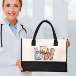 Personalized Nurse Canvas Tote Bag – Large Capacity Medical Work Bag with Custom Name and Occupation - Image 2