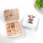 Carry Your Story Close – Birth Flower & Highland Cow Jewelry Box – For Women Who Treasure Every Moment - Image 4