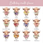 Carry Your Story Close – Birth Flower & Highland Cow Jewelry Box – For Women Who Treasure Every Moment - Image 6