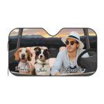 Celebrate Your Unbreakable Bond – Custom Pet & Owner Car Sunshade – For Every Road Trip with Your Furry Friend - Image 12