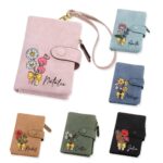 Embrace Your Story – Custom Birth Flower Pencil Bow Wallet with Wrist Strap – For Her, Mom, or Grandma’s Special Day - Image 7