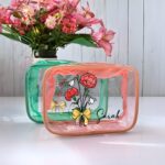 Personalized Birth Flower Clear Makeup Bag – PVC Travel Cosmetic Pouch with Zipper for Teachers and Everyday Use - Image 11