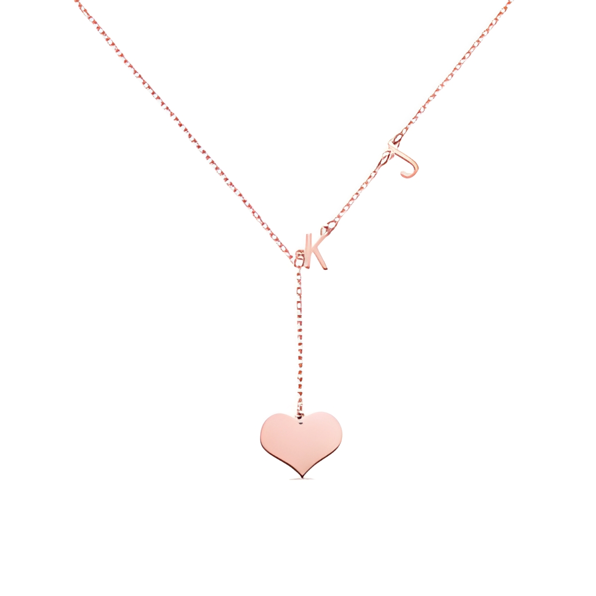 sideways initial necklace rose gold – Sideways initial necklace in rose gold