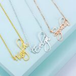 Embrace Your Story – Calligraphy Name Necklace in Rose Gold – A Timeless Treasure for Her - Image 3
