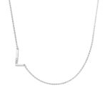 Sideways initial name necklace for personalized gifts