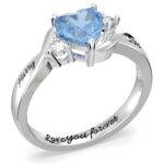 Embrace Eternal Devotion – Heart Gemstone Promise Ring – A Symbol for Your Forever - Image 2