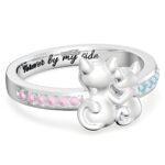 Whispered Promises of Two Cats – Sterling Silver Couple's Promise Ring – For Cherished Love Moments - Image 2