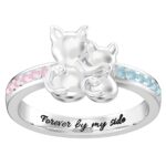 Couple's promise ring with cats for cherished love moments