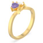 Embrace Your Love Story – Twisted Heart Birthstone Promise Ring – For Couples United by Heartfelt Vows - Image 3