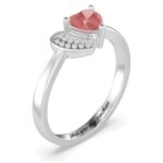 Carry Love Close – Heart in Heart Promise Ring with Birthstone – A Timeless Gift for Your Beloved - Image 3